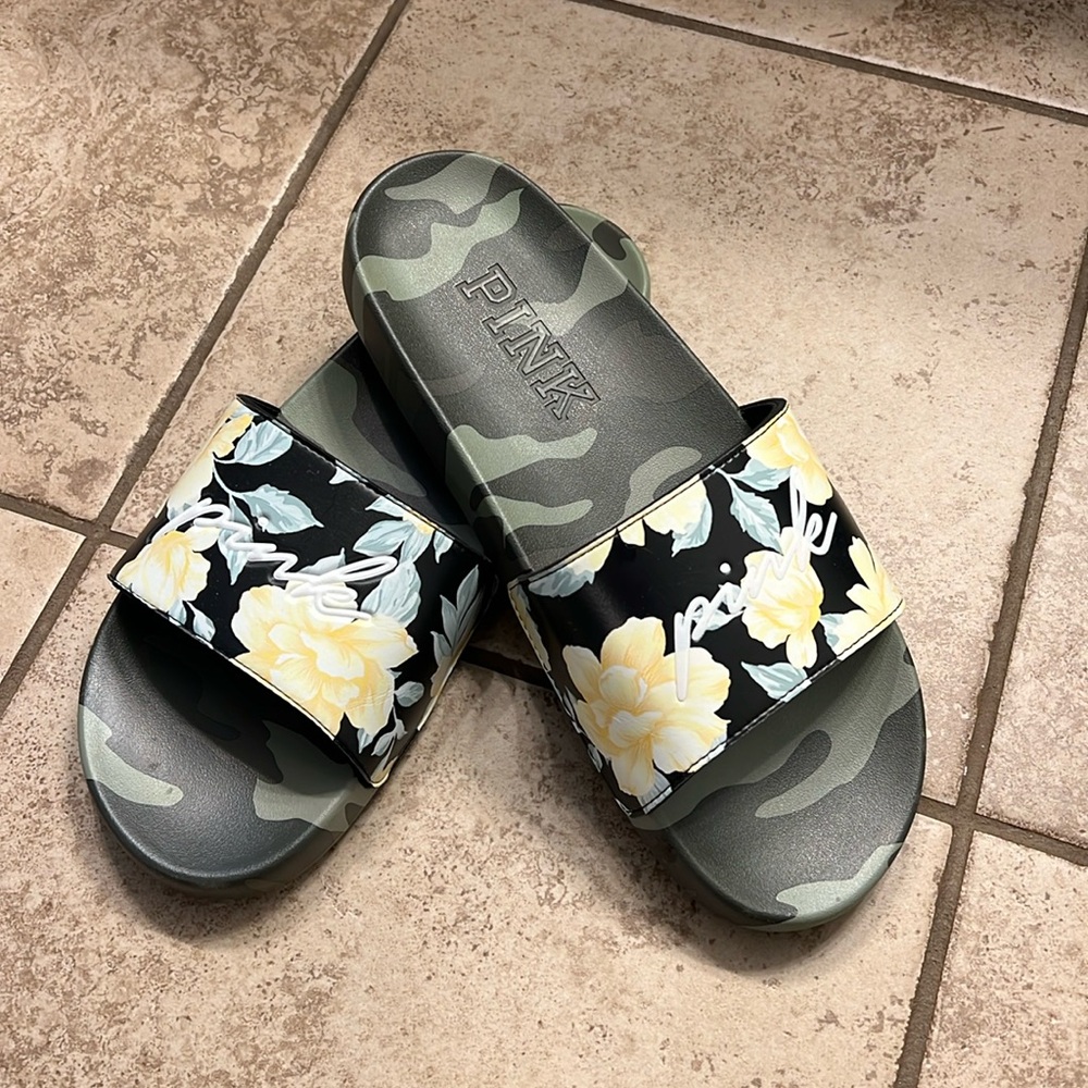 Victoria Secret Camo/Floral Sandals